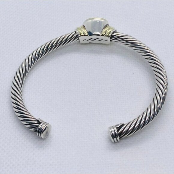 David Yurman Noblesse Amethyst Sterling Silver 14K 585 Cuff Bracelet - Picture 10 of 10